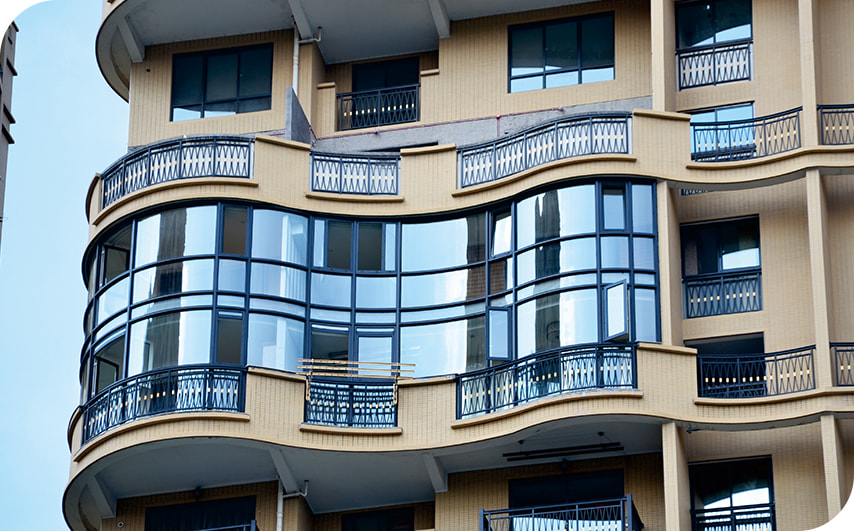 High rise residential window facade