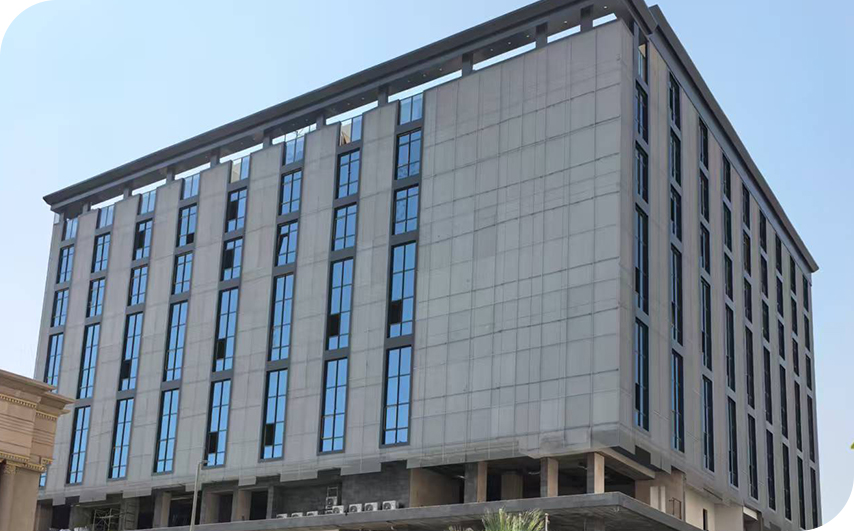 Hotel project aluminum window facade