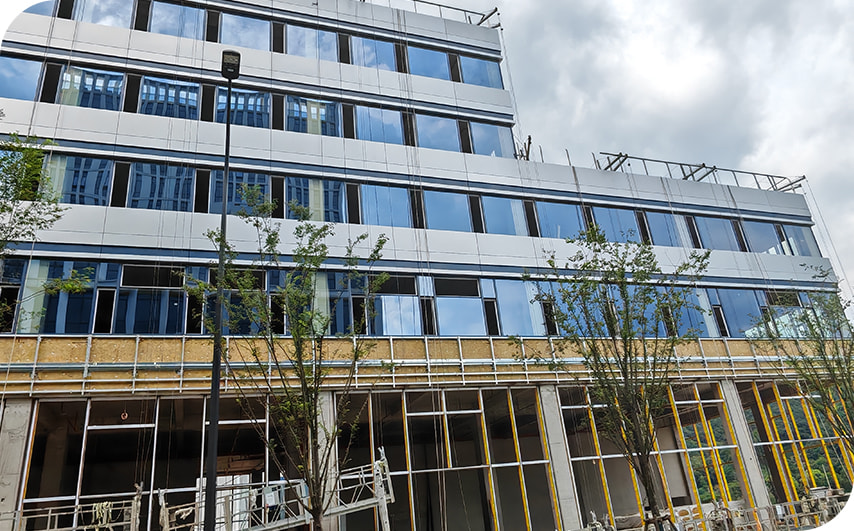 Office building aluminum casement window curtain wall