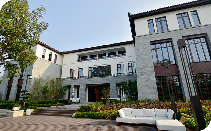 Resort project casement doors exterior