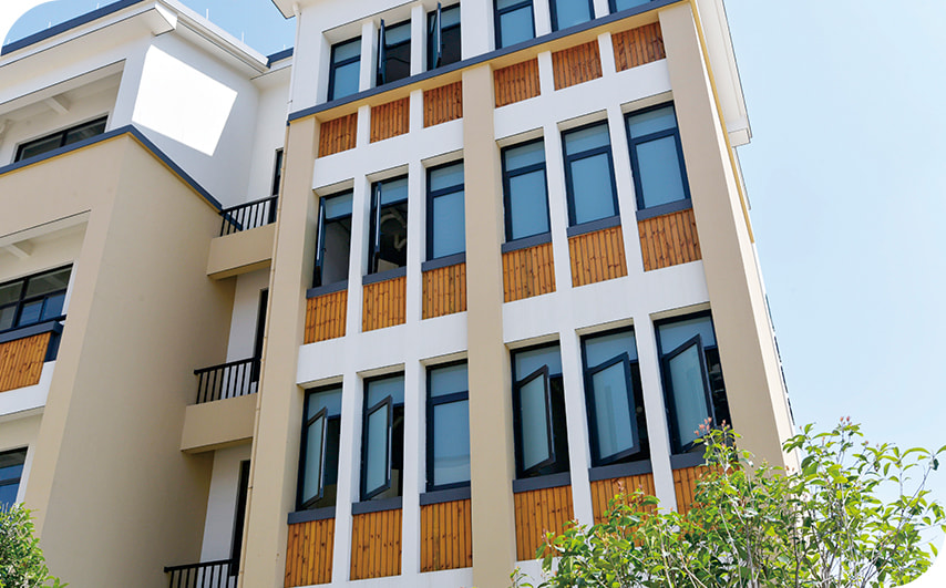 School project durable casement window building exterior