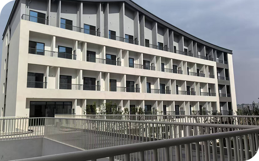 School project durable casement windows building exterior